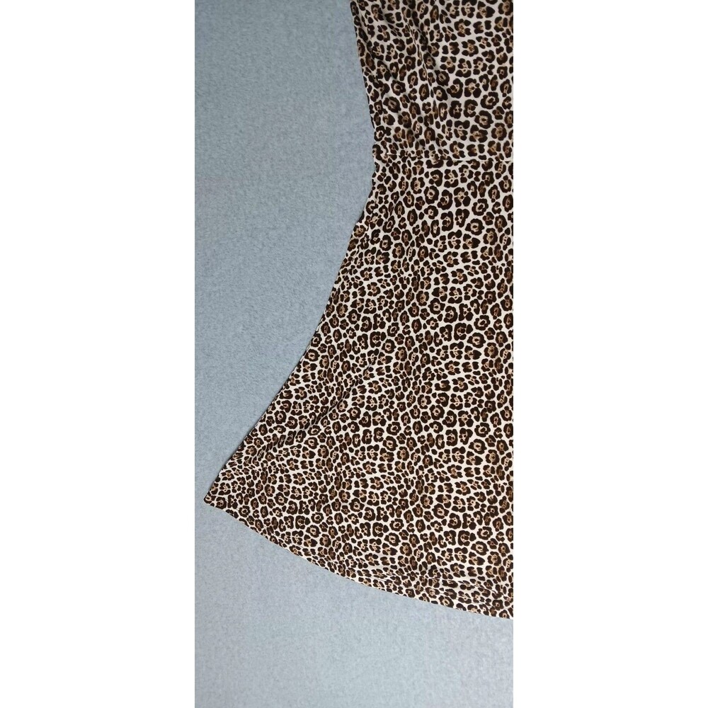 Michael Kors Fit And Flare Skater Dress S Leopard Cheetah Animal Print Mob Wife - Picture 5 of 10